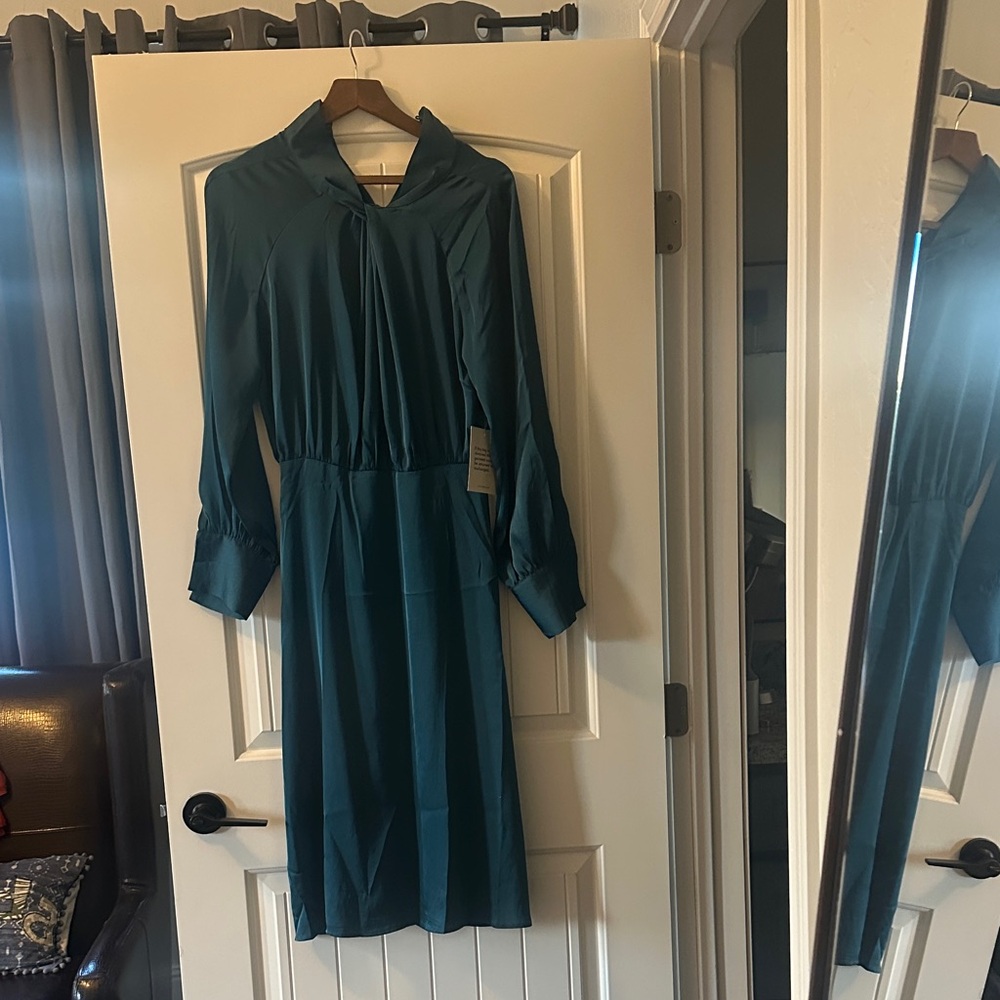 Boheme Teal Long Sleeve Dress